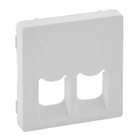 Накладка розетки RJ45 компьют. RJ11 телефон Белый Valena Life
