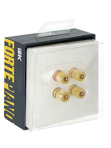 FORTE&PIANO Аудиорозетка 4-мест. FP239 бел. IEK