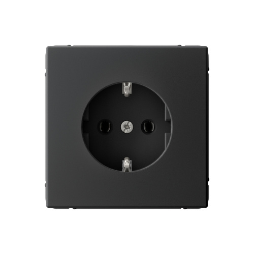 ARTGALLERY РОЗЕТКА с заземлением, 16А, механизм, быстрозажим. клем., КАРБОН