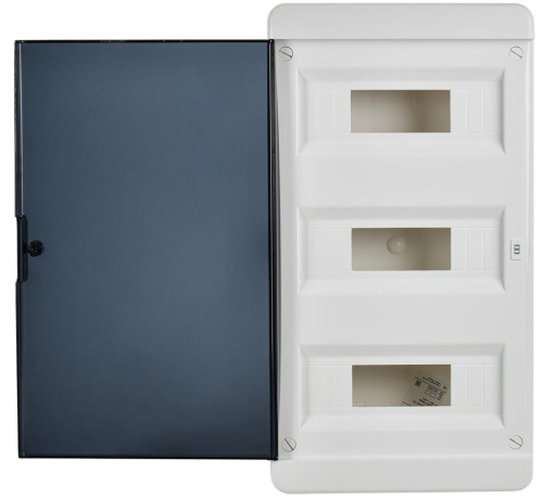 TEKFOR Корпус пласт. ЩРВ-П-36 IP41 черн. прозр. дверь IEK