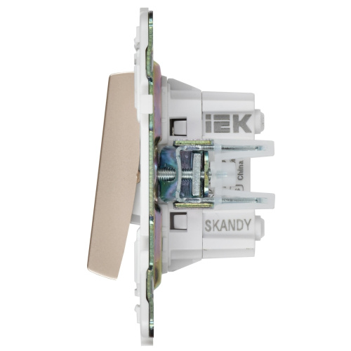 SKANDY Выключатель 2-клавишный перекрестный 10А SK-V06Sa песочный IEK