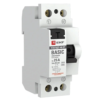 УЗО 25А/30мА       2п (эл-мех)  ВДТ-40  EKF Basic