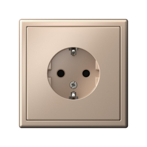 РОЗЕТКА с заземлением со шторками, 16А, мех-м, ПЕСОЧНЫЙ
