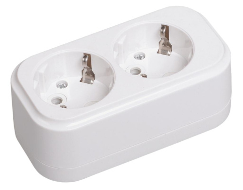 Розетка переносная разб. К02 2 места CLASSIC IEK