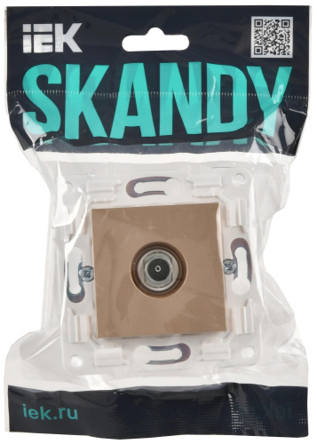 SKANDY Розетка TV оконечная SK-A12Sa песочный IEK