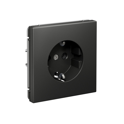 ARTGALLERY РОЗЕТКА с заземлением, 16А, механизм, быстрозажим. клем., БАЗАЛЬТ