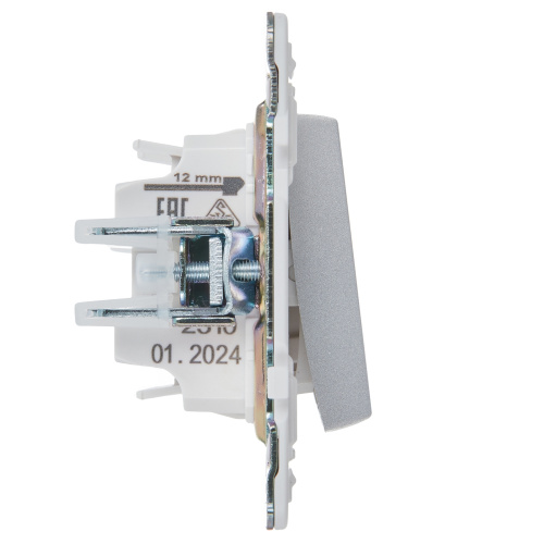 SKANDY Выключатель 1-клавишный перекрестный 10А SK-V03S серебряный IEK