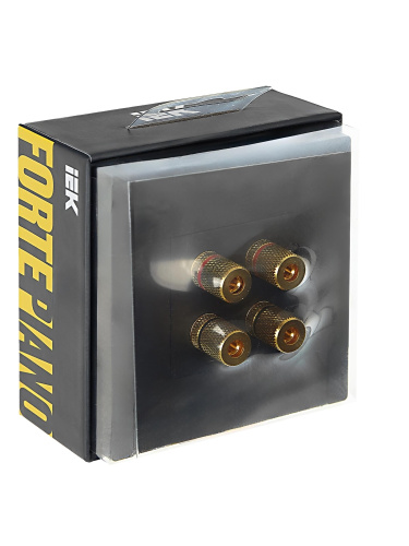 FORTE&PIANO Аудиорозетка 4-мест. FP139 чер. IEK