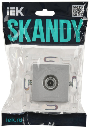 SKANDY Розетка TV оконечная SK-A12S серебряный IEK