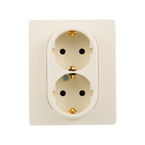 Розетка 2X2К+З СЛНК ETIKA