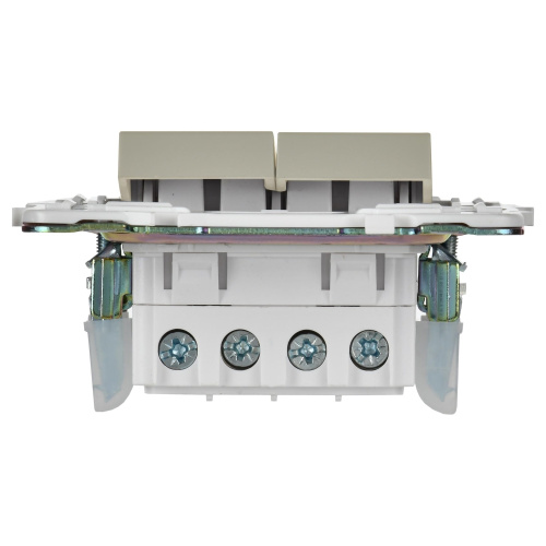 SKANDY Выключатель 2-клавишный перекрестный 10А SK-V06B бежевый IEK