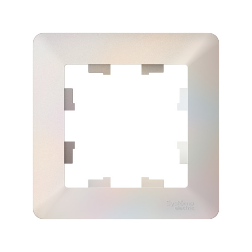 ATLASDESIGN AIR 1-п РАМКА, ЖЕМЧУГ/дымч. белый