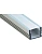 Профиль накладной высокий с заглушкам CAB261, серебро, 2м ( в комплекте 2 заглушки, 4 крепежа) Feron