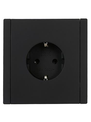 FORTE&PIANO Роз. с з/к без з/ш в/к 16А FP116 чер. IEK