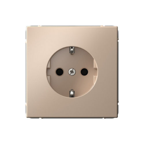 РОЗЕТКА с заземлением со шторками, 16А, мех-м, ПЕСОЧНЫЙ