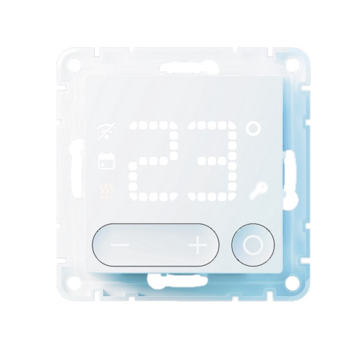 SMART ТЕРМОСТАТ програм для электр теплого пола, Zigbee, 16 А, мех., БЕЛЫЙ