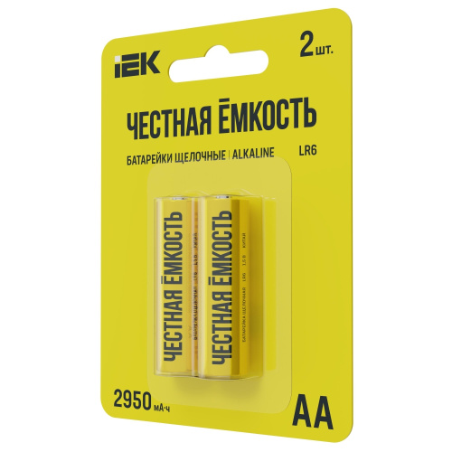 Батарейка щелочная Alkaline LR06/AA (2шт/блистер) IEK