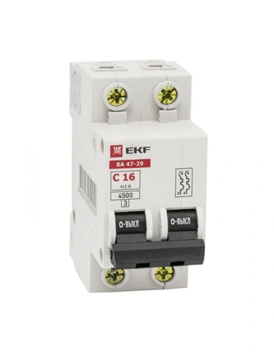 Автоматический выключатель 2P 40А (C) 4,5кА ВА 47-29 EKF Basic