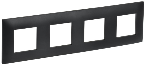 SKANDY Рамка 4-местная SK-F04Bl черный IEK