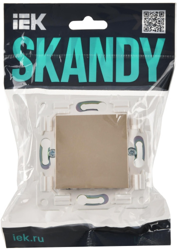 SKANDY Заглушка с суппортом SK-C01Sa песочный IEK