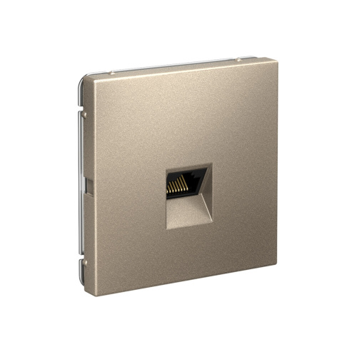 РОЗЕТКА компьютерная RJ45, кат. 6A, мех-м, ШАМПАНЬ