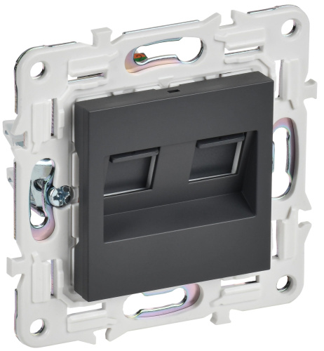 SKANDY Розетка компьютерная двойная RJ45 кат.5E SK-K03T титан IEK