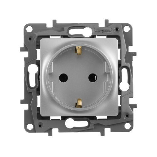 Розетка 2К+З  АЛЮ ETIKA