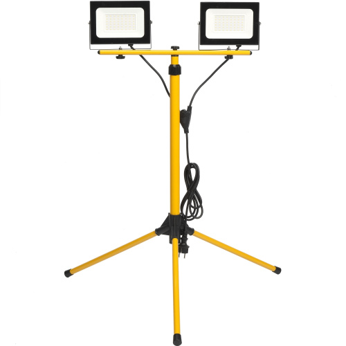 Прожектор светодиодный СДО 06-2x50Ш штатив 6500К IP65 черный IEK