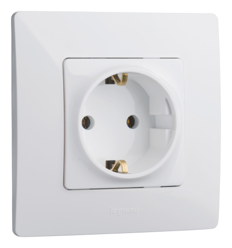 Розетка 2К+З БЕЛ ETIKA