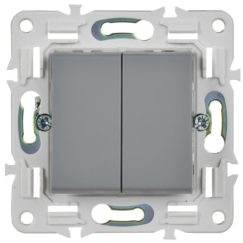 SKANDY Выключатель 2-клавишный перекрестный 10А SK-V06Gr серый IEK