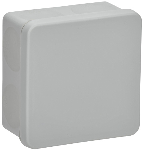 Коробка распаячная двухкомпонентная КМ42435 для открытой проводки безгалогенная (HF) 80х80х40мм IP67