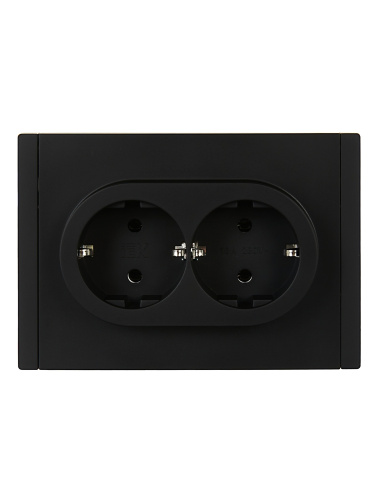 FORTE&PIANO Роз. 2-я с з/к без з/ш б/к 16А FP124 чер. IEK