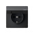 РОЗЕТКА с заземл. со шт. с крышк, 16А, IP44, мех-м, КАРБОН