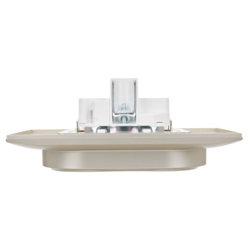 SKANDY Розетка 2-местная с заземлением без защитных шторок 16А в сборе SK-R08Sh шампань IEK