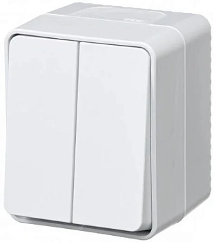 Выключатель 2-кл О/У 10АХ IP54 Белый Profi54 AtlasDesign Schneider