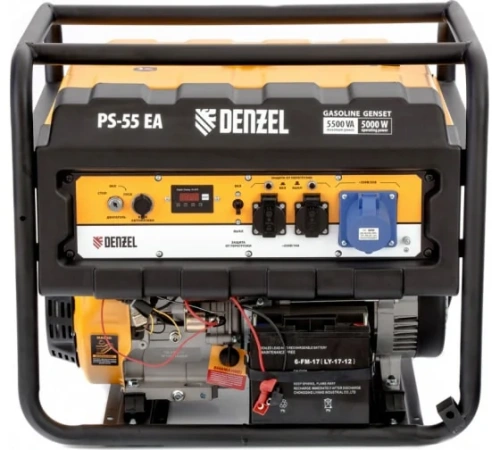Генератор бензиновый PS-70EA, 7,0 кВт, 230В, 25л, коннектор автоматики, электростартер// Denzel