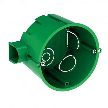 Коробка установочная 68х45 Schneider Electric IMT35100 для тв.стен с ушами зеленая  (44795 аналог)