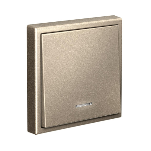 1-кл. ВЫКЛЮЧАТЕЛЬ с подсветкой, сх.1а, 10АХ, мех-м, ШАМПАНЬ