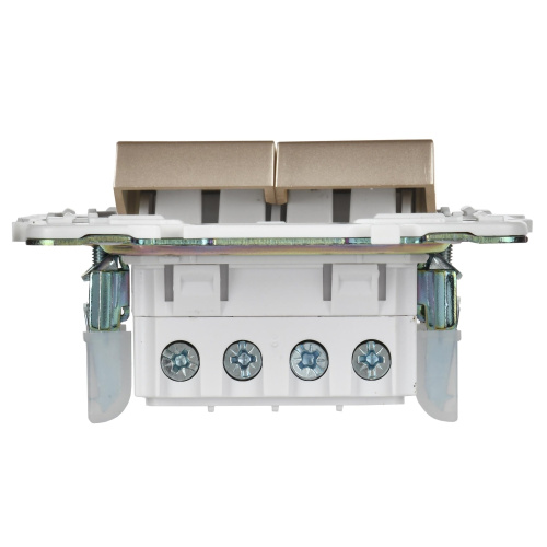SKANDY Выключатель 2-клавишный перекрестный 10А SK-V06Sa песочный IEK