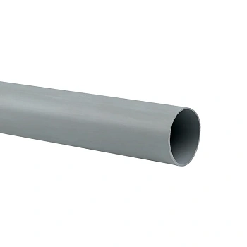 Труба гладкая ПВХ  d-40 3-метр  (жесткая) серая (57м/уп), EKF