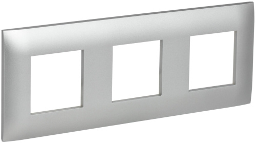 SKANDY Рамка 3-местная SK-F03S серебряный IEK