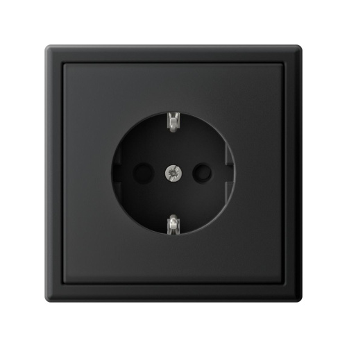 ARTGALLERY РОЗЕТКА с заземлением со шторками, 16А, механизм, быстрозажим. клем., КАРБОН