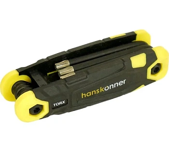 Набор ключей TORX S2 8шт T9-T40, склад. кейс Hanskonner