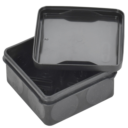 Коробка распаячная двухкомпонентная КМ42455 для открытой проводки безгалогенная (HF) 100х100х50мм IP