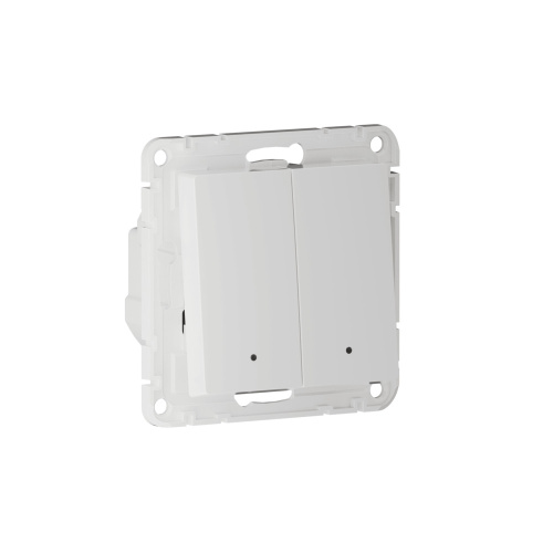 SMART 2-кл. ВЫКЛ. с подсв., Zigbee, сх.5, L+N, 10А, мех., БЕЛЫЙ