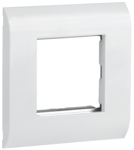 ITK Лицевая рамка для мод. Mosaic 80х80мм мет. суппорт бел.