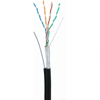 Витая пара внеш. медь F/UTP экран. CAT5e Netlan EC-UF004-5E-PE-BK (305м)  черная