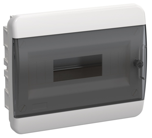 TEKFOR Корпус пласт. ЩРВ-П-12 IP41 черн. прозр. дверь IEK