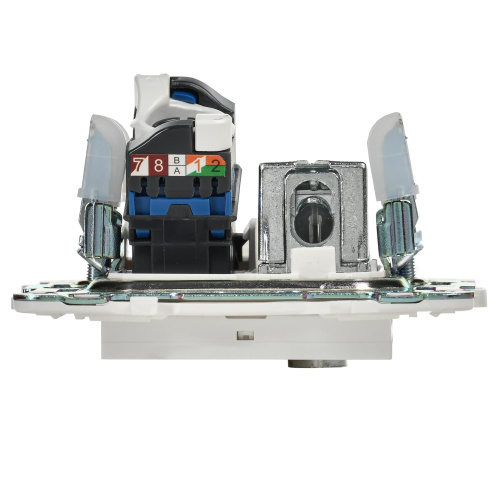 SKANDY Розетка двойная TV+RJ45 кат.6 SK-A15W арктический белый IEK