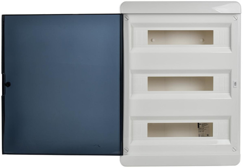 TEKFOR Корпус пласт. ЩРН-П-54 IP41 черн. прозр. дверь IEK